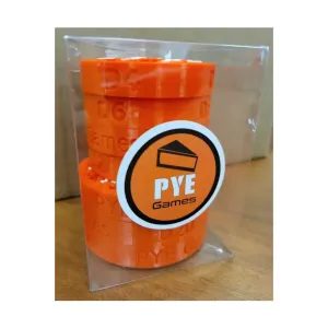 Набор Spin Dice Poly — оранжевый с белым (7), Spin Dice