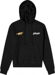 Худи Off-White Thunder Slim Hoodie 'Black/Yellow', черный