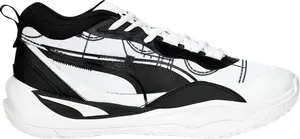 Кроссовки Puma Playmaker Pro Courtside - White Black, белый