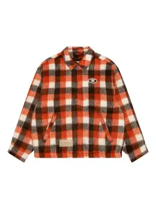 Клетчатая куртка с капюшоном Aape By A Bathing Ape, оранжевый