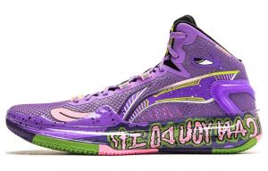 Баскетбольные кроссовки Liren 4 мужские, среднего размера, фиолетовые/желтые Lining