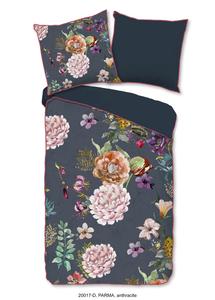 Постельное белье парма сатин, антрацитовый/серый