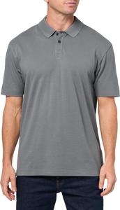 HUGO Мужская поло с контрастным логотипом по центру, Lava Smoke