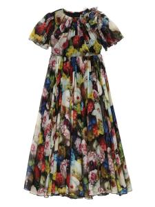 Dolce & Gabbana платье с цветочным принтом, черный