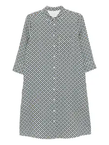Платье-рубашка миди с геометрическим принтом Marc O'Polo, синий