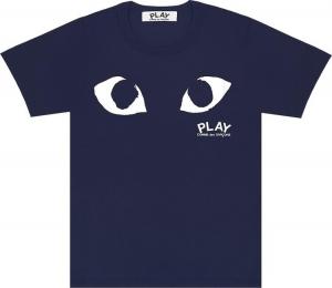 Футболка Comme des Garçons PLAY Eyes Logo Short-Sleeve Tee 'Navy', синий