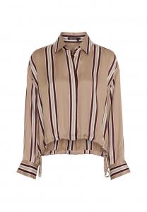 Блуза Marc Aurel Button-down blouse, Biscuit Powder Blush Varied/Beige