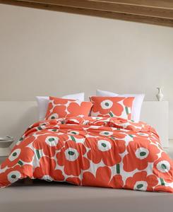 Комплект постельного белья Unikko Cotton из 3 предметов, размер King Marimekko, цвет tigerlily orange