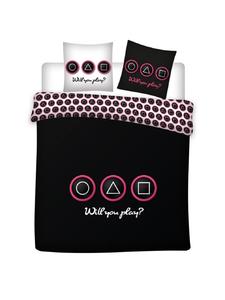 Комплект постельного белья Двуспальная кровать с изображением кальмара - 1 пододеяльник 200x200 см, цвет черный COFI 1453, 200 x 200 см