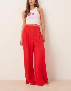 Льняные брюки Паллаццо, красные, широкие Nobody'S Child