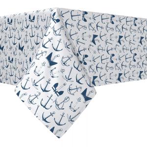Квадратная скатерть, 100% полиэстер, 60х60 дюймов, морские якоря.