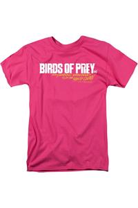 Футболка с коротким рукавом и горизонтальным логотипом Birds Of Prey для взрослых Gildan, розовый