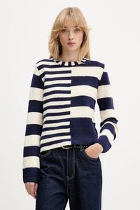 Свитер MALMOE из смесовой шерсти Desigual, темно-синий