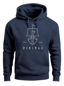Neverless Толстовка 'viking ship minimalism' в цвете Navy