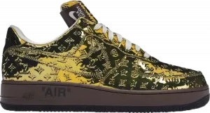 Лимитированные кроссовки Nike Louis Vuitton x Air Force 1 Low 'Metallic Gold', золотой