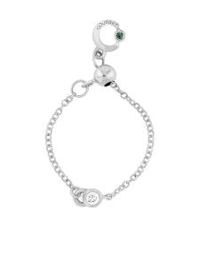 Регулируемое цепочное кольцо CO из переработанного белого золота Courbet, серебряный