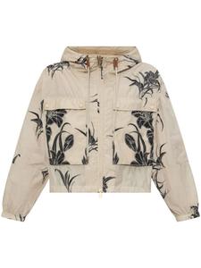 Куртка Moncler с цветочным принтом, нейтральный