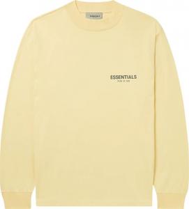 Футболка Fear of God Essentials x Mr. Porter Exclusive Long-Sleeve T-Shirt 'Garden Glove', кремовый