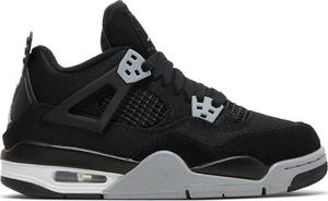 Кроссовки Air Jordan 4 Retro SE GS Black Canvas, черный