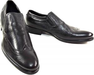 Мужские черные кожаные лоферы Baldinini, с крылообразным узором, комфортные классические туфли