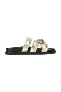 Кожаные шлепанцы Eagle Cut Out Sandal Kurt Geiger London, золотой