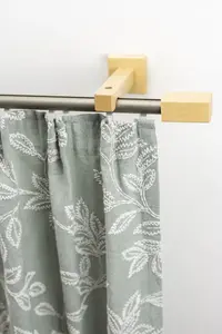 Карниз для штор GARESA "Cubus, внутренний карниз кубовидной формы", 1 направляющая, желаемая длина, комплект внутренних карнизов, выдвижной, дерево-алюминий 520 см, цвет natur/chromfarben