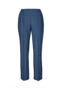 Короткий размер: обновлённые клетчатые брюки без застёжек Goldner, синий