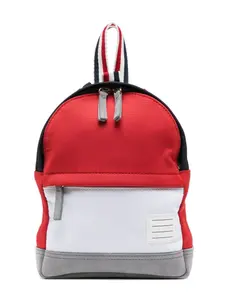 Рюкзак в стиле колор-блок Thom Browne Kids, красный
