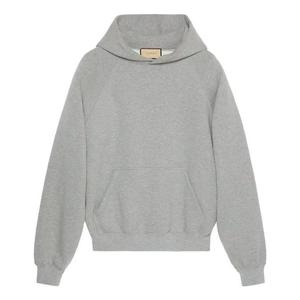 Толстовка cotton hooded sweatshirt with print 'grey' Gucci, серый