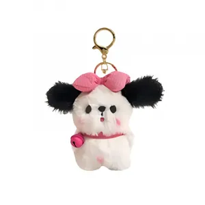 Допамин-украшения бантик большие серьги колокольчик собачки куклы плюшевый кулон высота 10cm Abay, красный