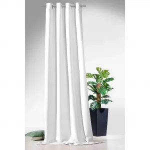 Шторка Lucca с люверсами, 1 шт., жаккард, затемняющая, термо, затемнение, занавеска, штора Weckbrodt, белый