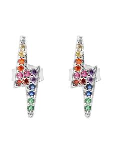 Adeliás Женские серьги - серьги-гвоздики из серебра 925 пробы с кубическим цирконием в серебряной оправе