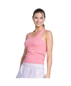 Женская бесшовная теннисная майка с вырезом-лодочкой Lucky In Love, Paradise pink