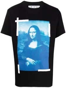 Футболка с принтом Monalisa OFF-WHITE, черный