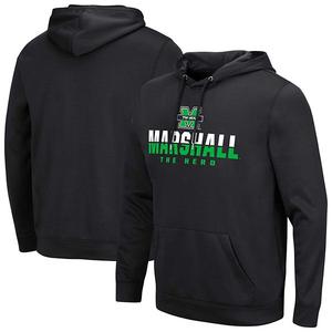 Мужской черный свитшот с капюшоном Marshall Thundering Herd Lantern Colosseum