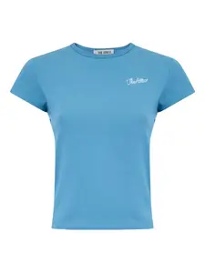 Футболка с вышитым логотипом The Attico, синий