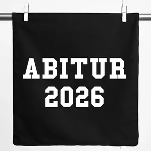 Наволочка Huuraa, подарок на выпускной 2026, 40x40 см, черный хлопок, подарок на выпускной 2026 Hellweg Druckerei