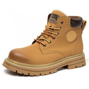 BIANSULONG Утепленные унисекс короткие мартинсы Desert Yellow, цвет Desert Yellow - Fleece-lined