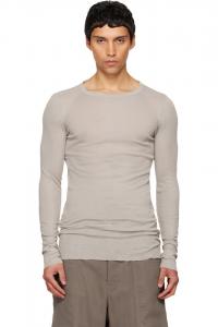 Rick Owens Серая футболка с висковым ребром