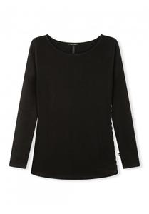 Топ с длинными рукавами THE BOAT NECK 10DAYS, черный
