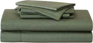 Eddie Bauer - Постельное белье, супермягкое, с соответствующими наволочками, ткань с терморегулирующими свойствами, всесторонний комфорт, однотонный, необходимые вещи для комнаты (зеленый Logan Green, размер Full), Logan Green