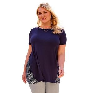 Женская туника с круглым вырезом plus size Avenue, Blue Bandana