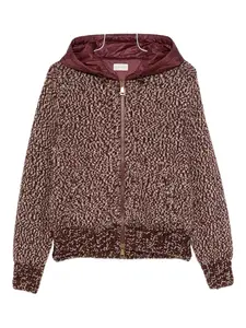 Шерстяная куртка с капюшоном MONCLER, красный