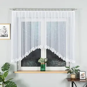 ŻAKLINA - Готовая жаккардовая штора с подгибом по низу - 300x140 см - белый цвет MARKIZETA HOME