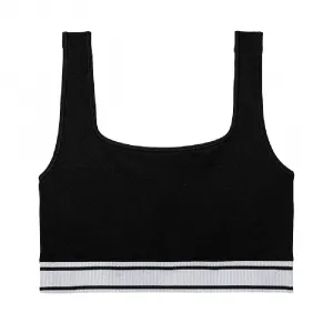 Спортивный топ Victoria's Secret Pink Flip It Seamless Reversible, черный