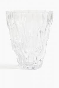 Ваза H&M Glass With Structural Surface, 24 см, прозрачный