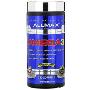 Рыбий жир Allmax с омега-3 кислотами, 180 мягких желатиновых капсул
