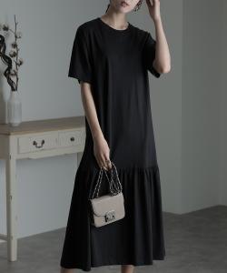 Платье с многоярусным подолом Pourvous, цвет Black