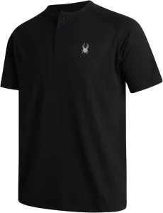 Spyder мужская футболка хенли — легкая, быстросохнущая, с коротким рукавом