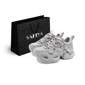 SAFIYA Серые женские кроссовки низкие массивные дышащие устойчивые к истиранию, цвет Gray